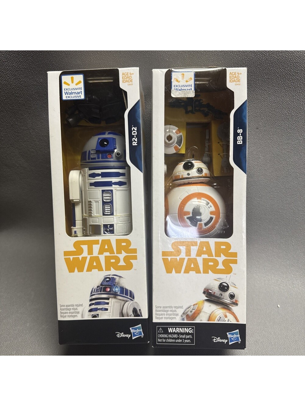 R2-D2 And BB-8 Star Wars Droids Disney Walmart Exclusive Hasbro 7” & 4” Figures
